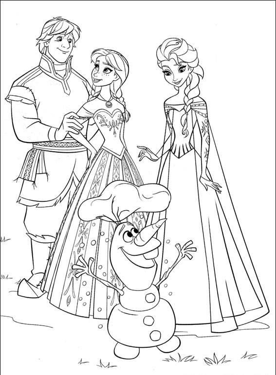 coloriage reine des neiges olaf