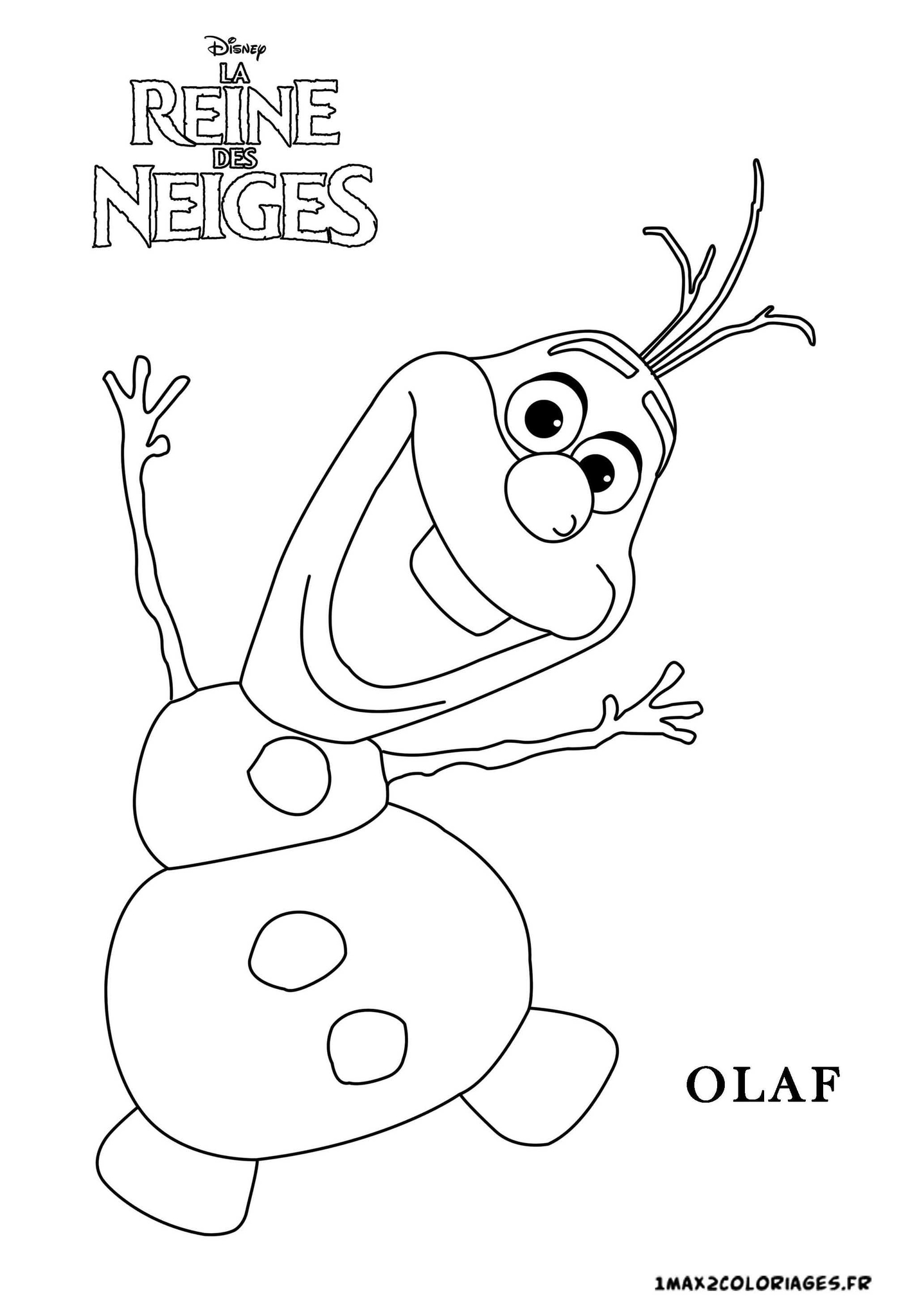 coloriage reine des neiges olaf