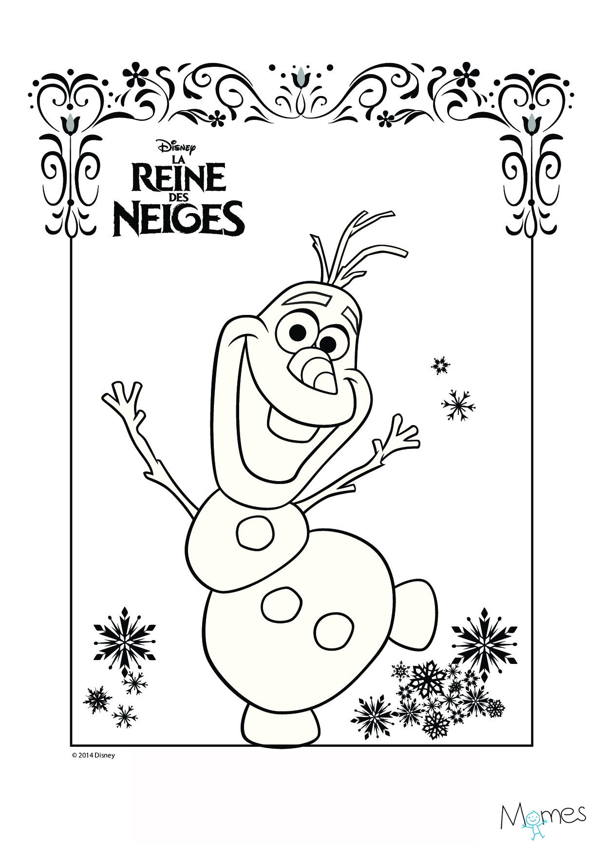 Inspiration Coloriage Olaf De Noel