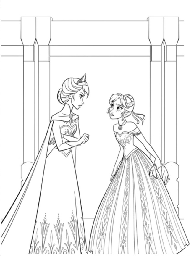 coloriage reine des neiges pdf