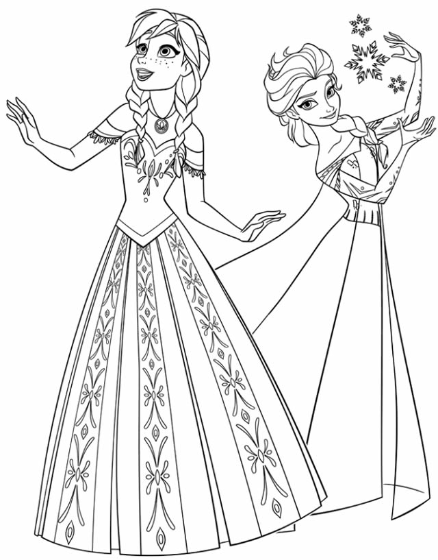 coloriage reine des neiges pdf