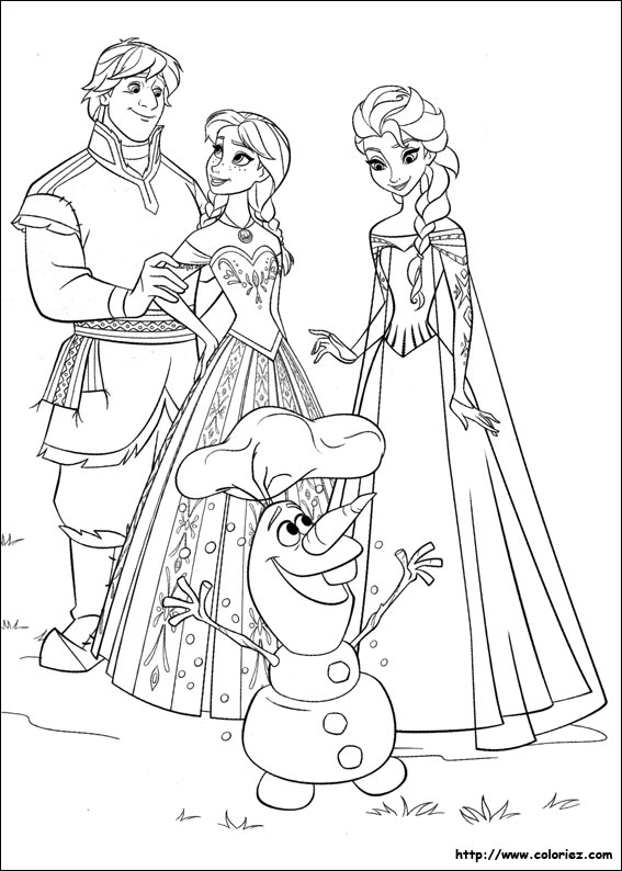 dessin Ã colorier Ã imprimer reine des neiges elsa