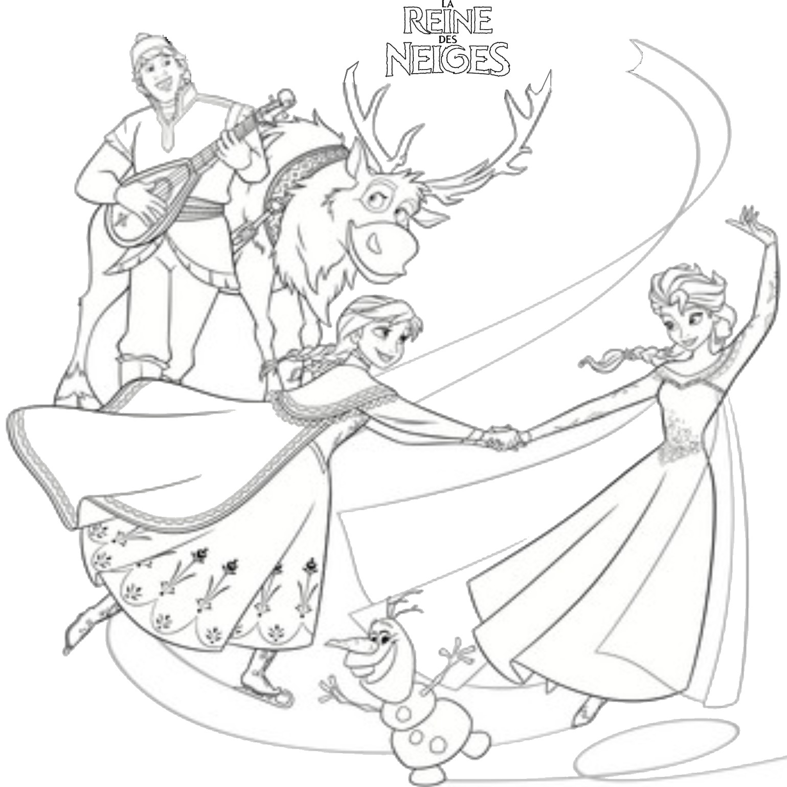 coloriage reine des neiges a imprimer pdf