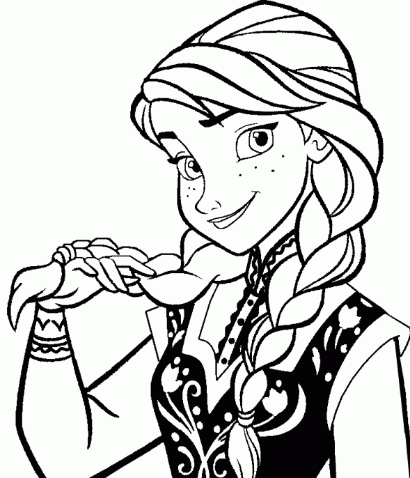 coloriage reine des neiges 3 ans