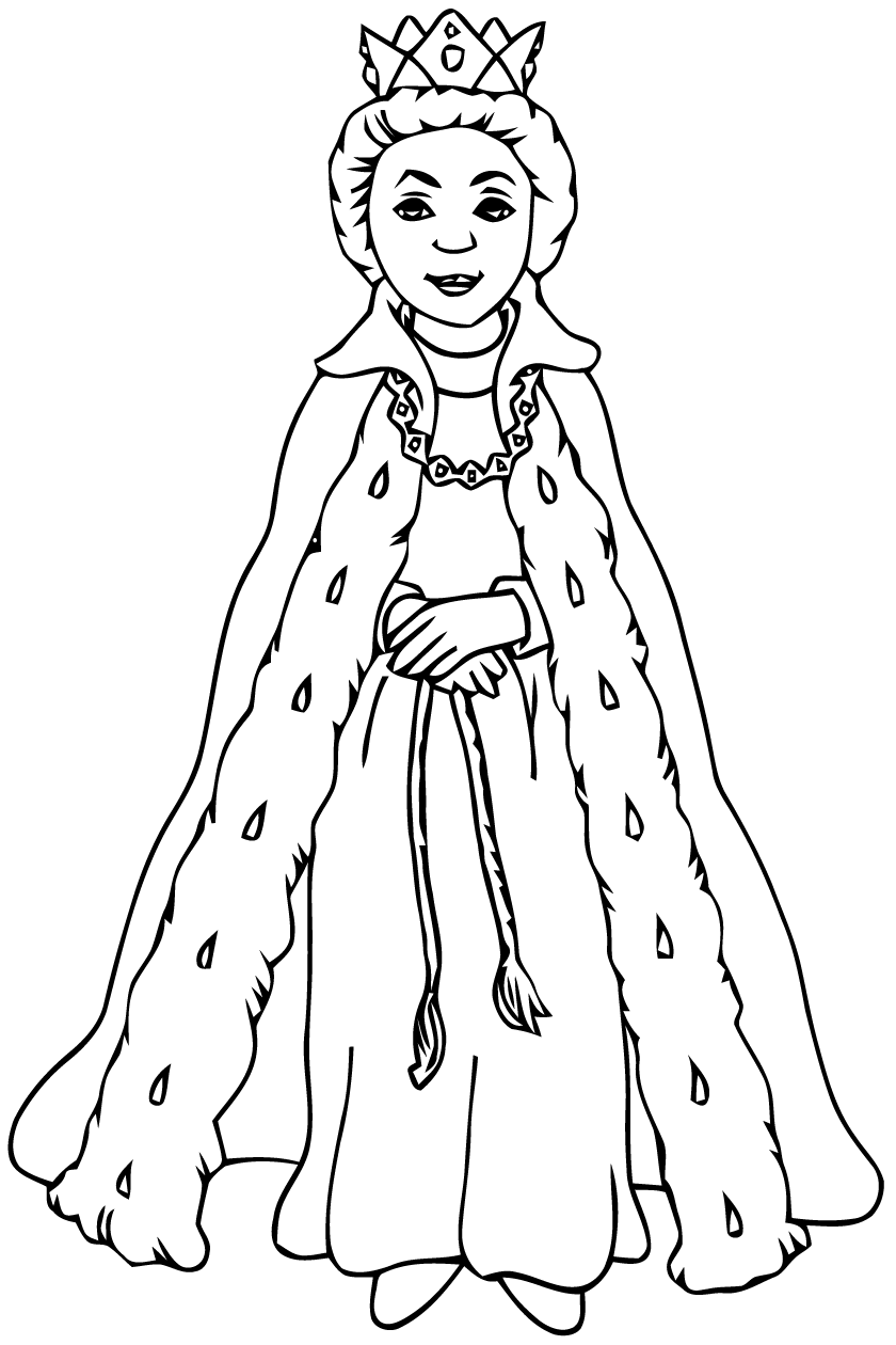 coloriage à imprimer reine des neiges anna