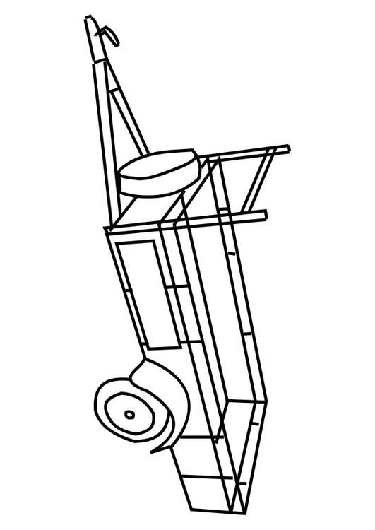 coloriage remorque agricole