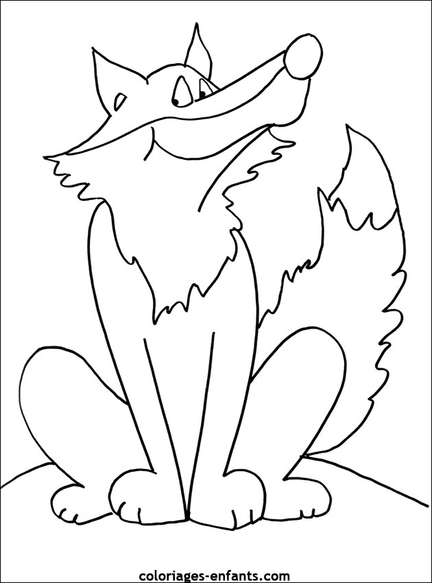 coloriage renard roule galette