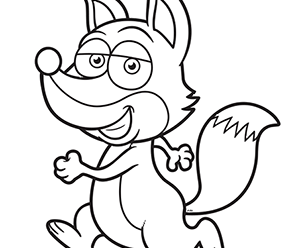 coloriage renard polaire imprimer
