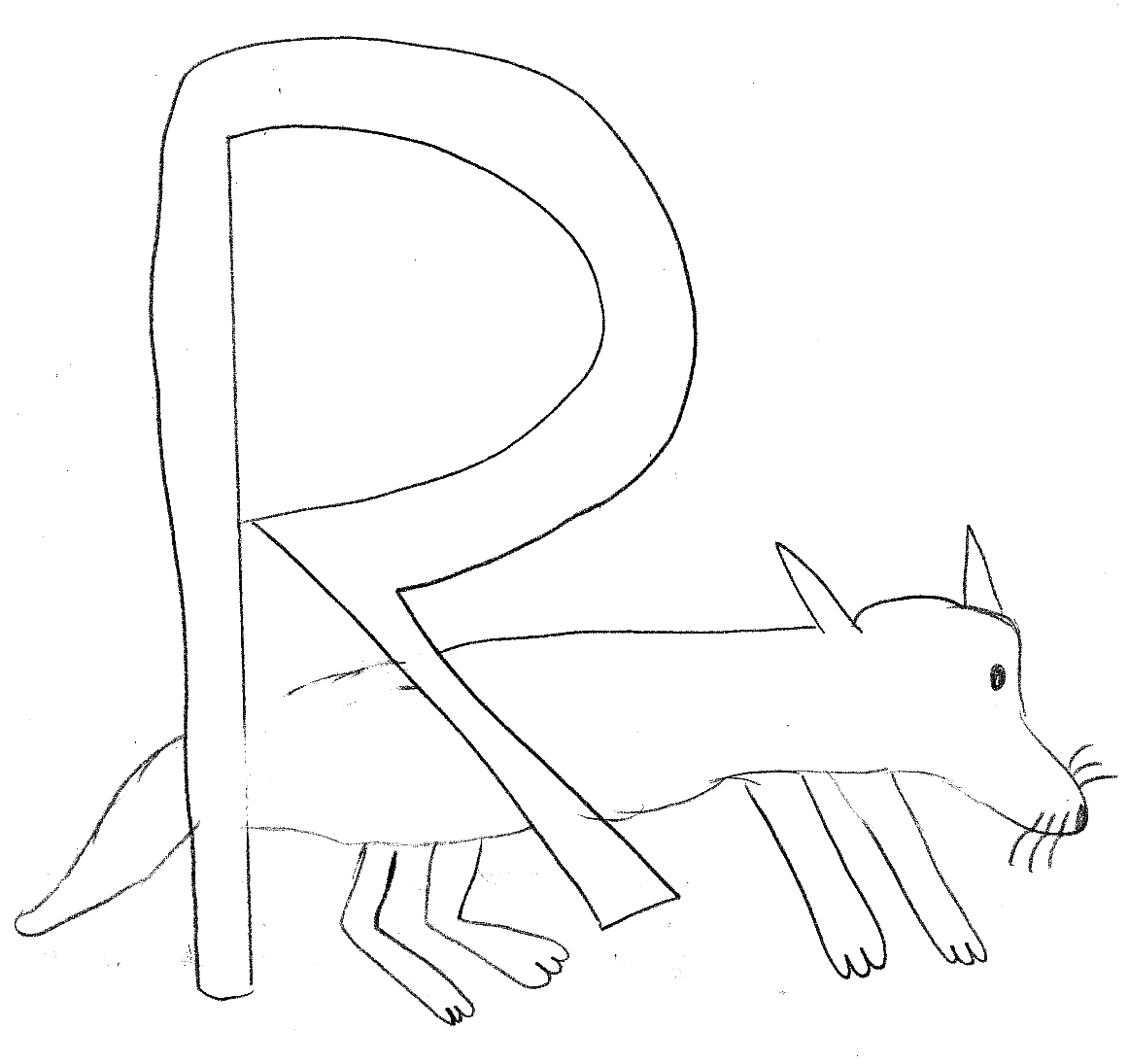 coloriage à dessiner renard gratuit