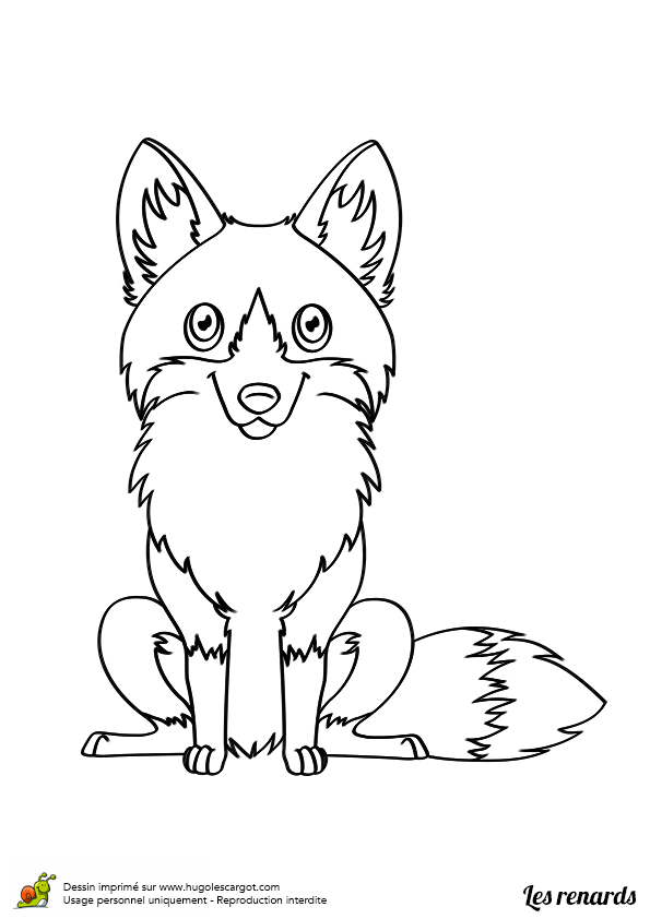 coloriage renard roule galette