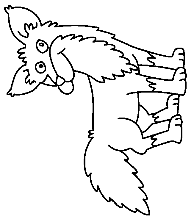dessin à colorier maitre renard