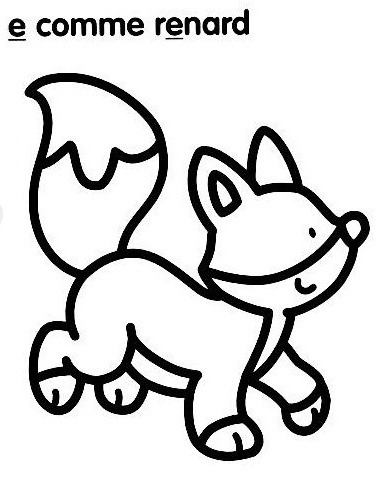coloriage à dessiner renard en ligne