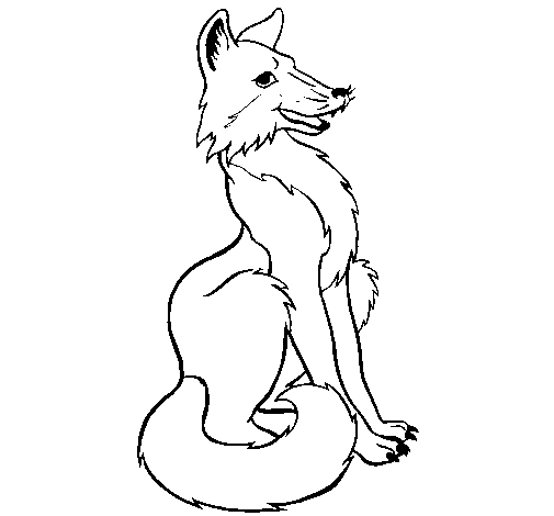 dessin à colorier renard en ligne