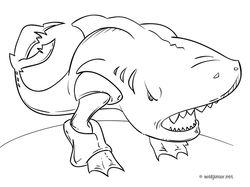 coloriage de requin marteau en ligne