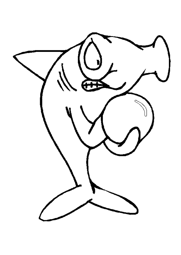 dessin à colorier gang requins imprimer