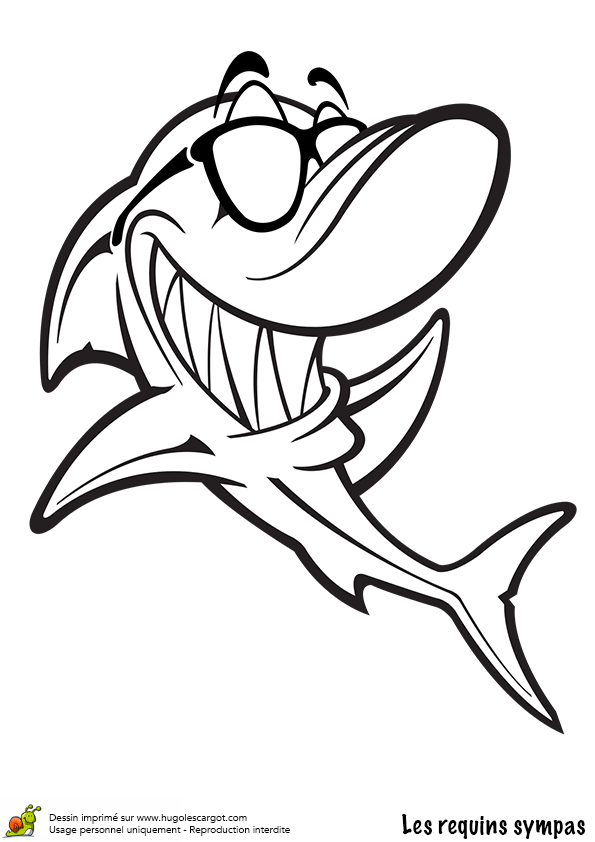 coloriage requin scie