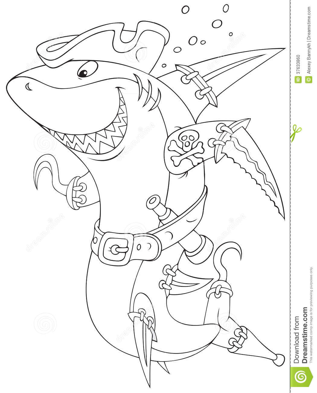 coloriage à dessiner requin marteau imprimer
