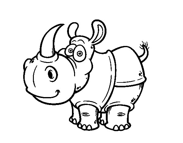coloriage rhinoceros en ligne