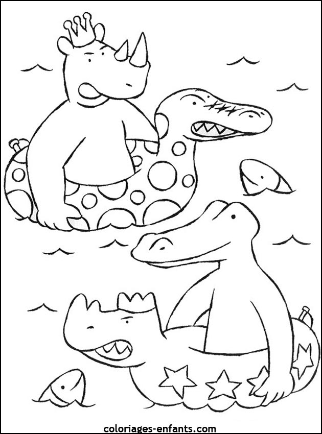 Coloriage Rhinocéros à colorier - Dessin à imprimer dessin à imprimer rhinoceros