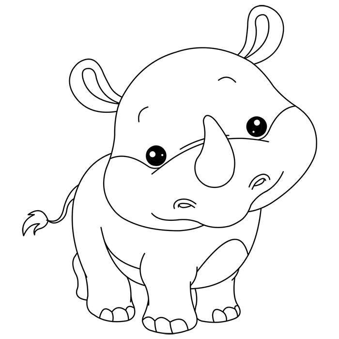 coloriage rhinoceros