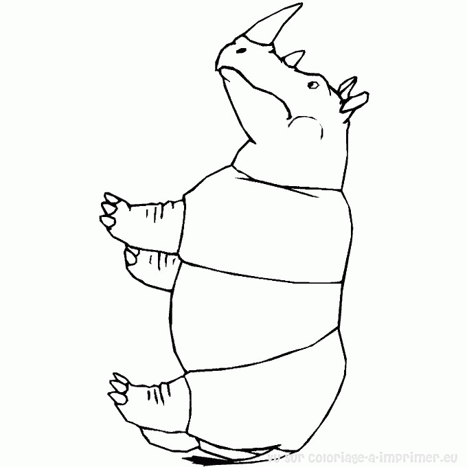 dessin rhinocéros imprimer