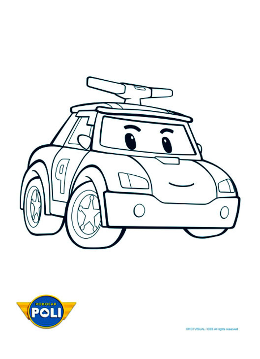 14 dessins de coloriage Robocar Poli Ambre à imprimer coloriage robocar poli ambre
