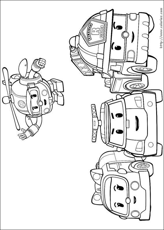 caluby robo car poli coloring pages - photo #30