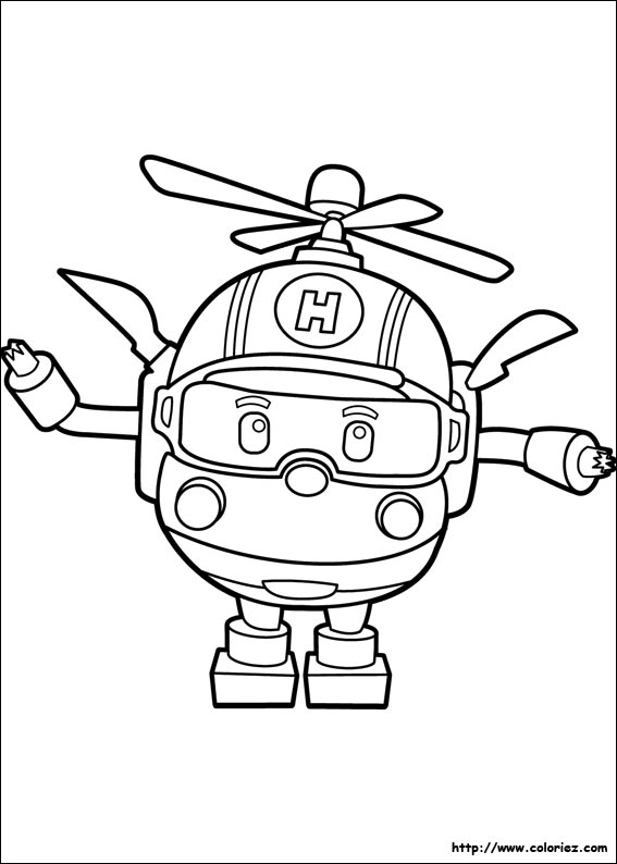 dessin a imprimer robocar poli gratuit