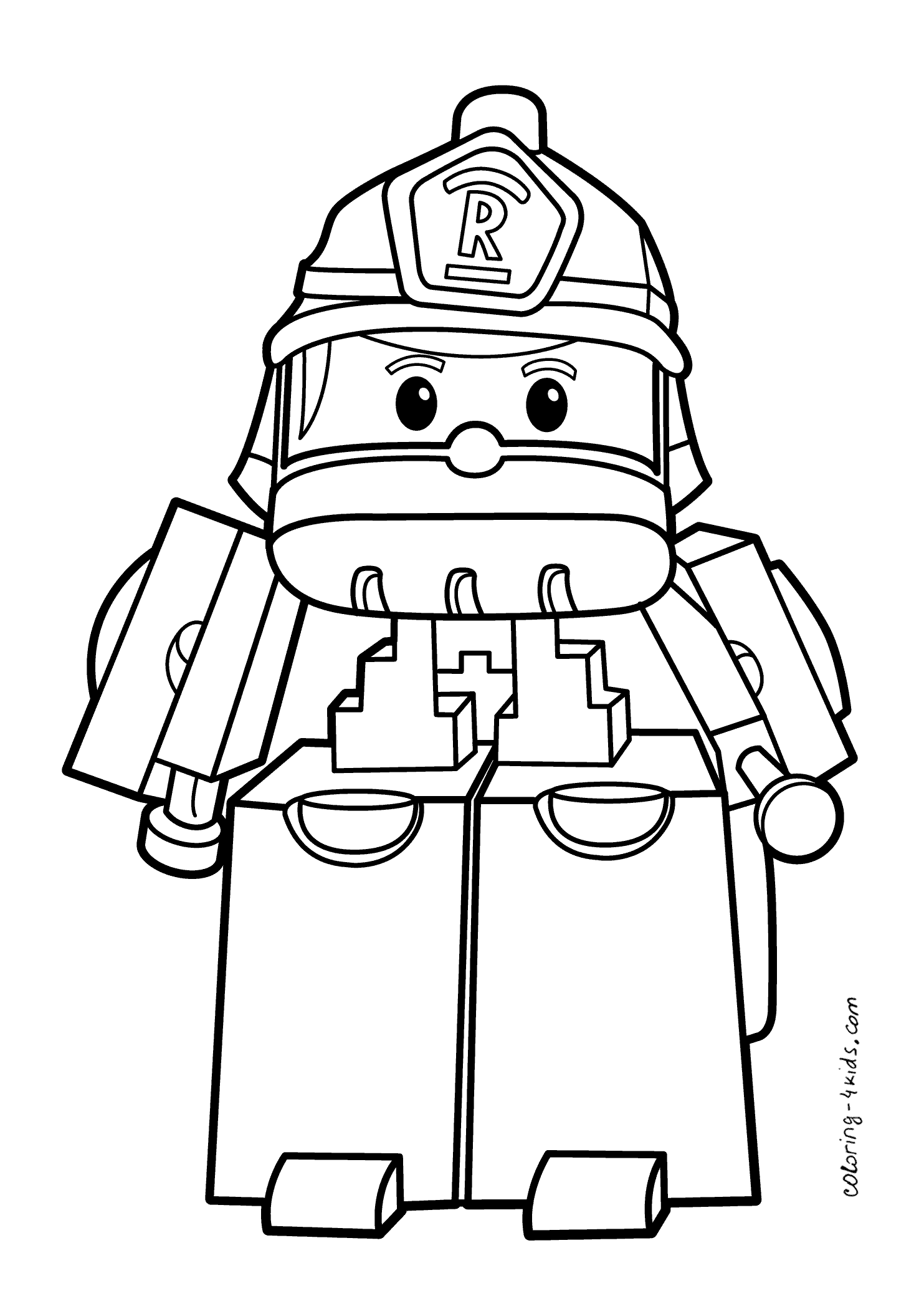 coloriage à dessiner julie de robocar poli