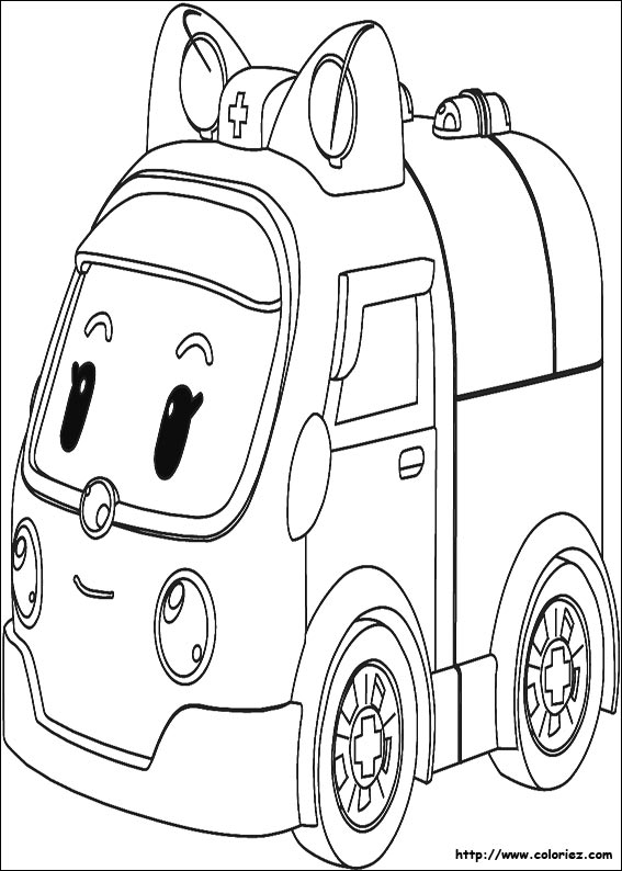 imprimer dessin robocar poli