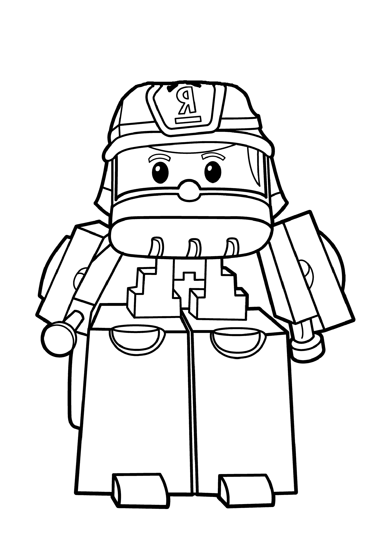 dessin à colorier robocar poli en ligne