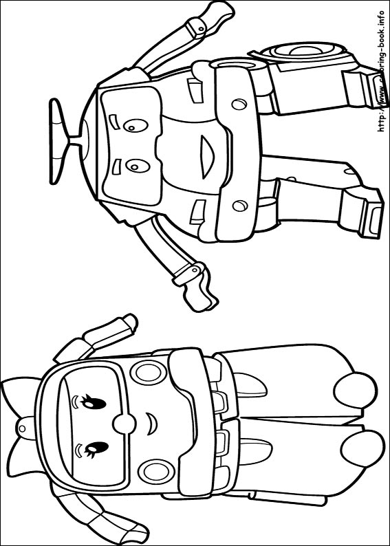 robocar poli français coloriage