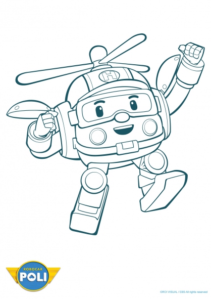 coloriage  dessiner a imprimer robocar poli gratuit