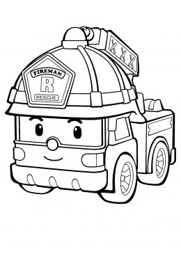 coloriage à dessiner robocar poli à imprimer gratuit