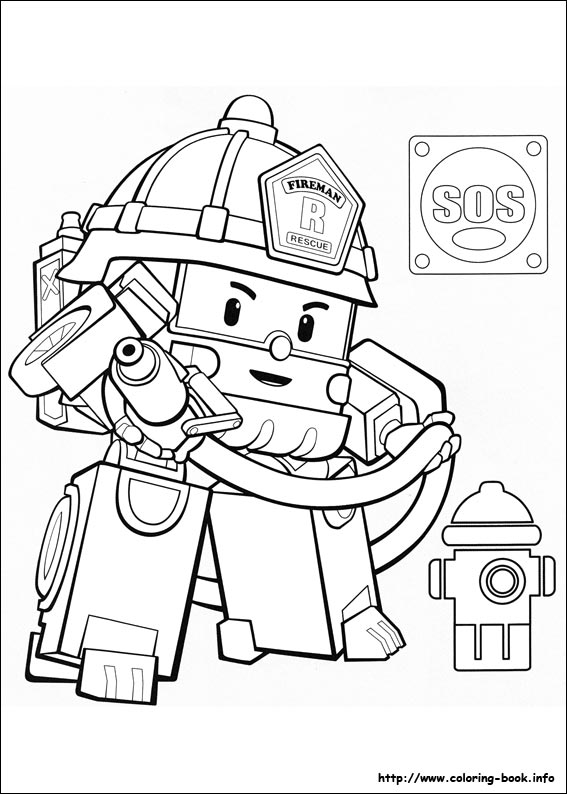 coloriage magique robocar poli