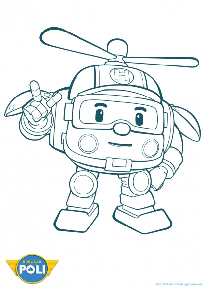 coloriage  dessiner a colorier robocar poli