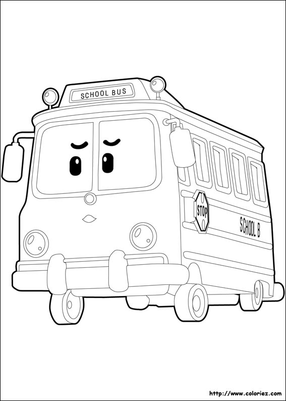 livre coloriage robocar poli