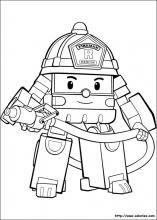 dessin  colorier a imprimer robocar poli gratuit