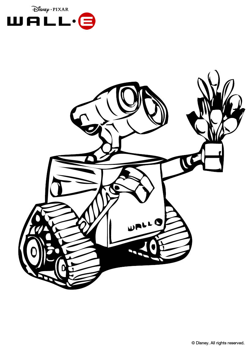 coloriage robot wall e