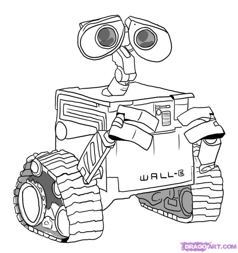 coloriage robot wall e