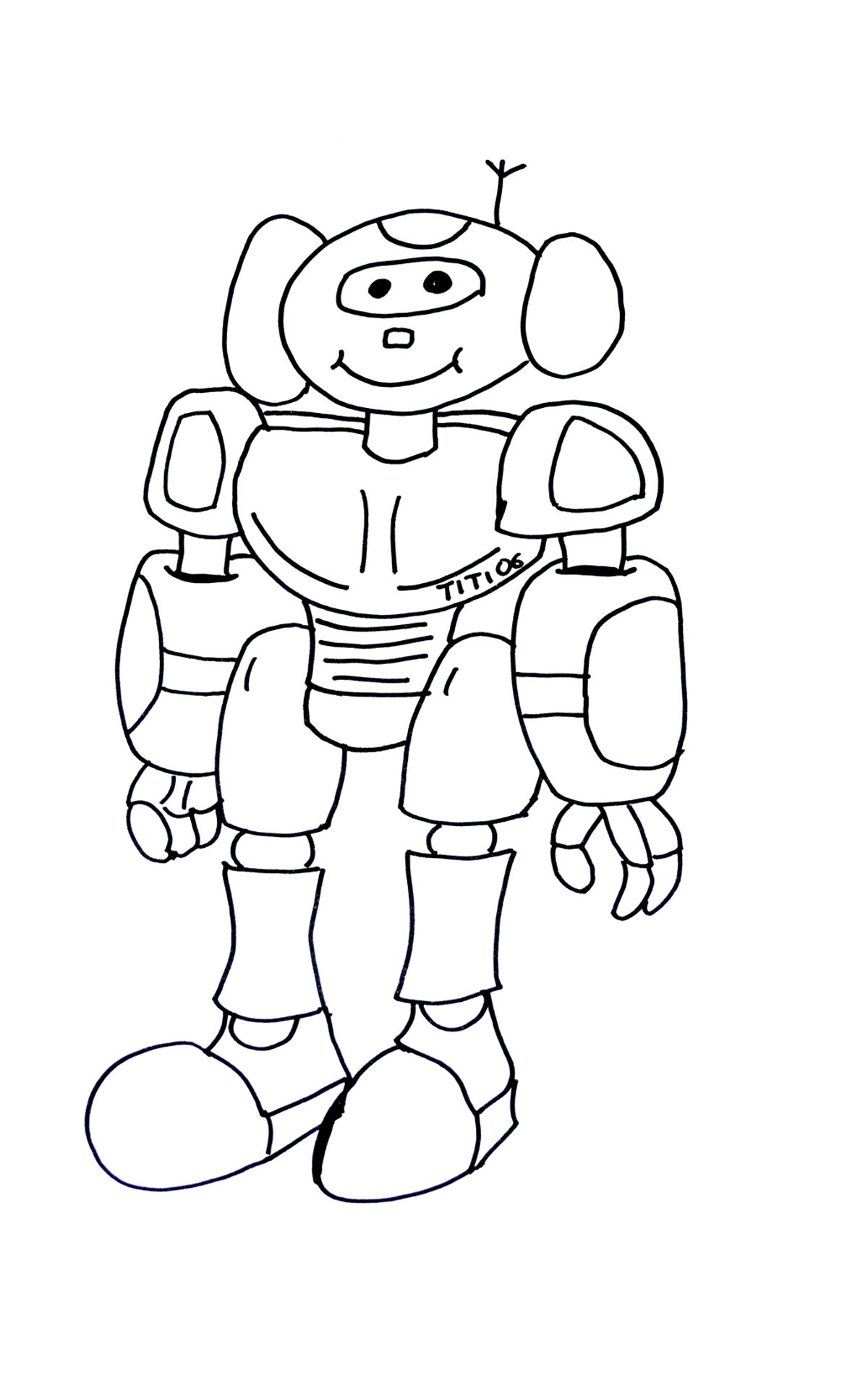 coloriage   dessiner robot en ligne gratuit