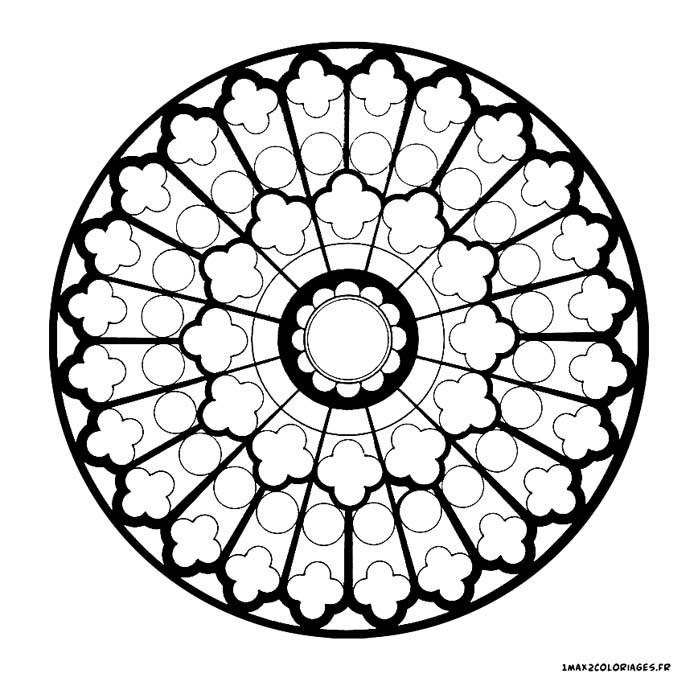 jeux de coloriage de rosace