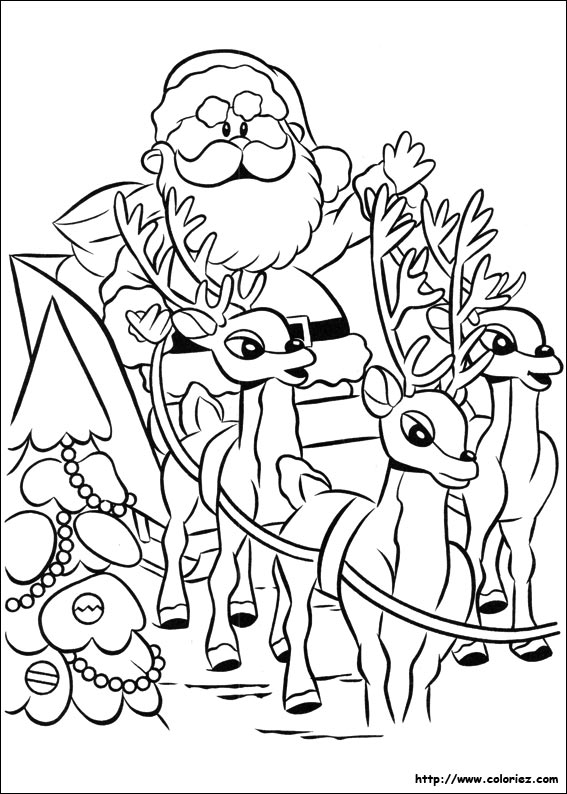 coloriage de rudolf