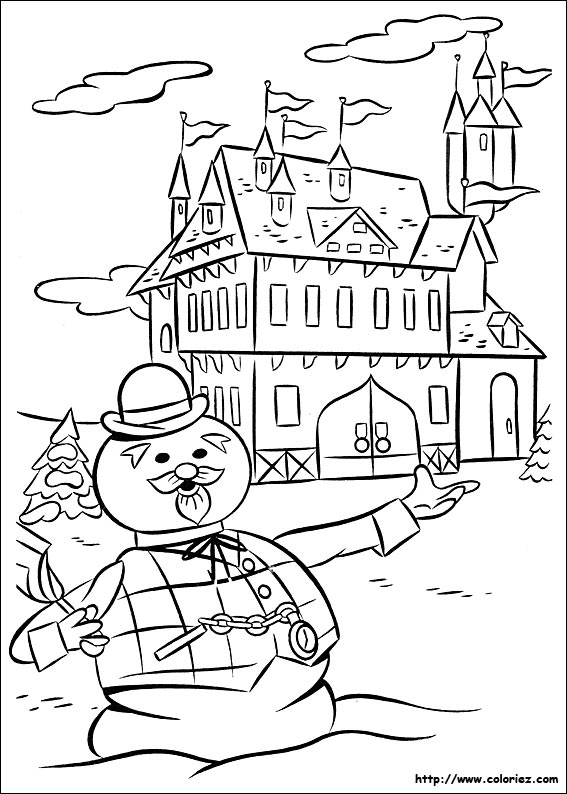 coloriage rudolph petit renne nez rouge