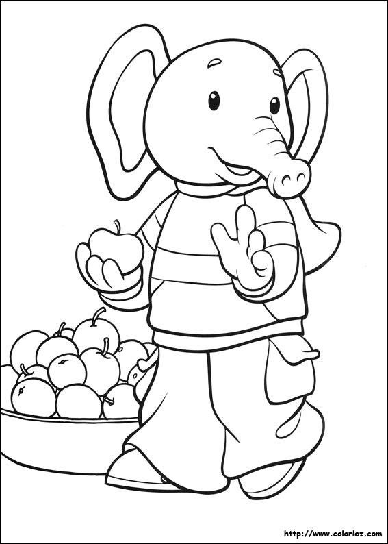 coloriage à dessiner rupert l'ours