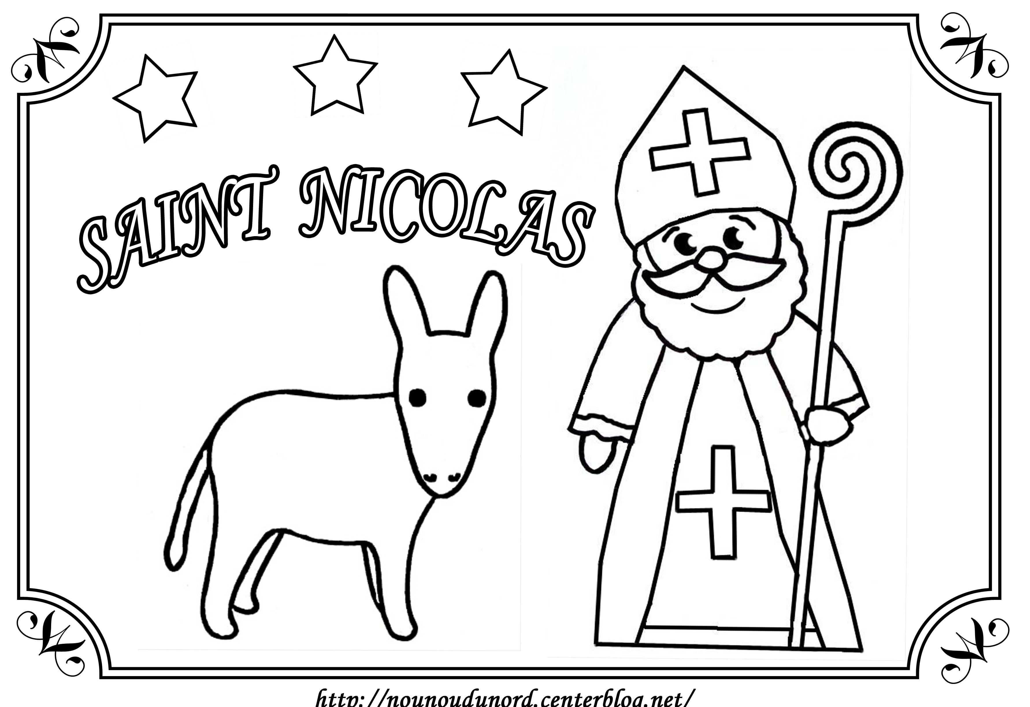 vrac dessin à colorier saint nicolas