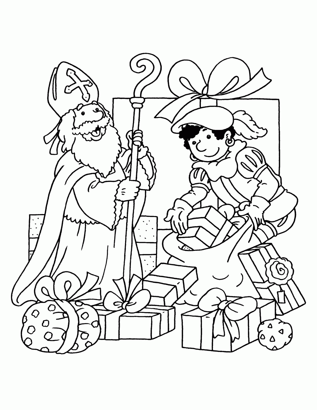 Dessin A Colorier Saint Nicolas A Imprimer Gratuit