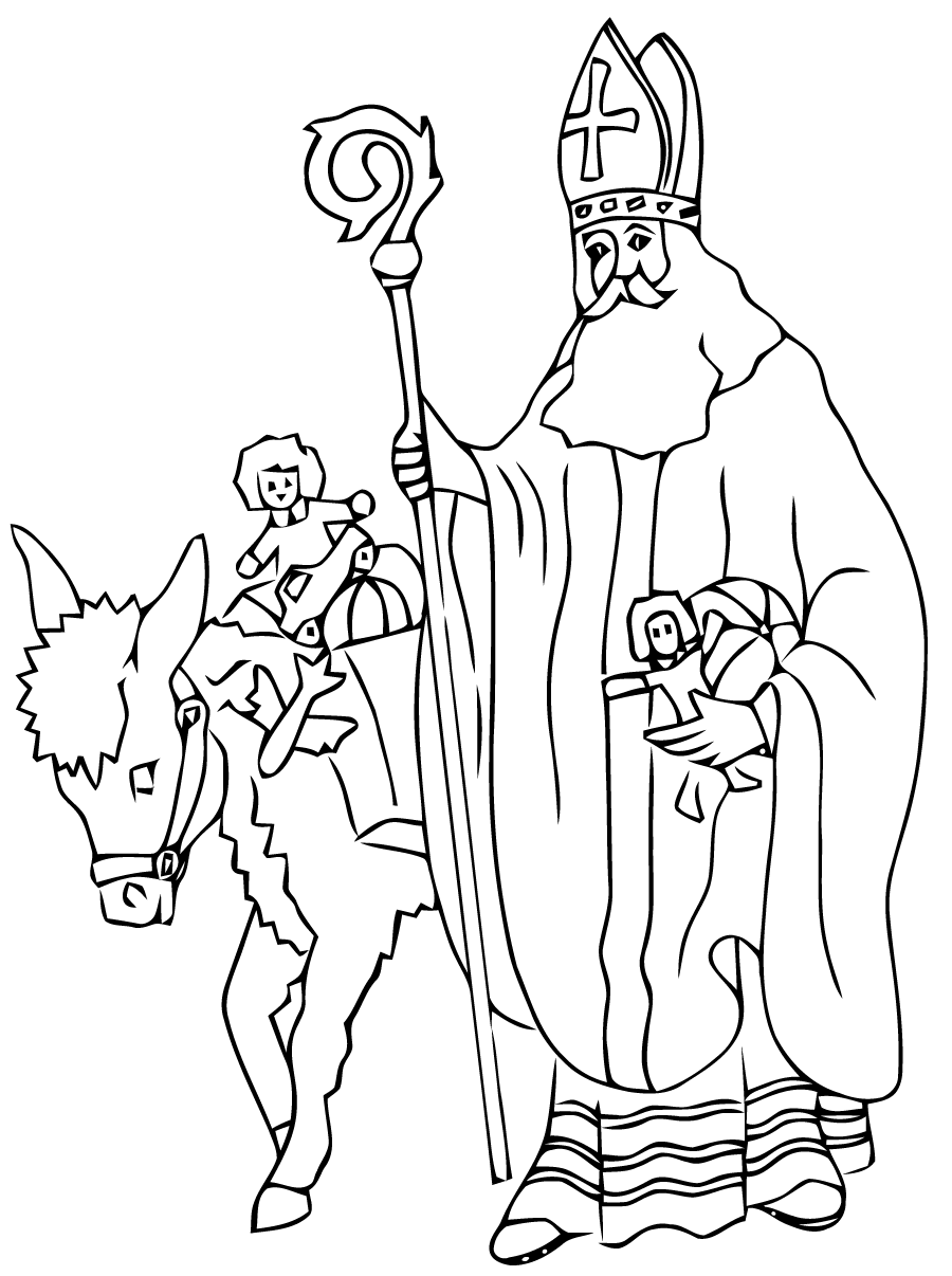 coloriage  dessiner magique saint nicolas