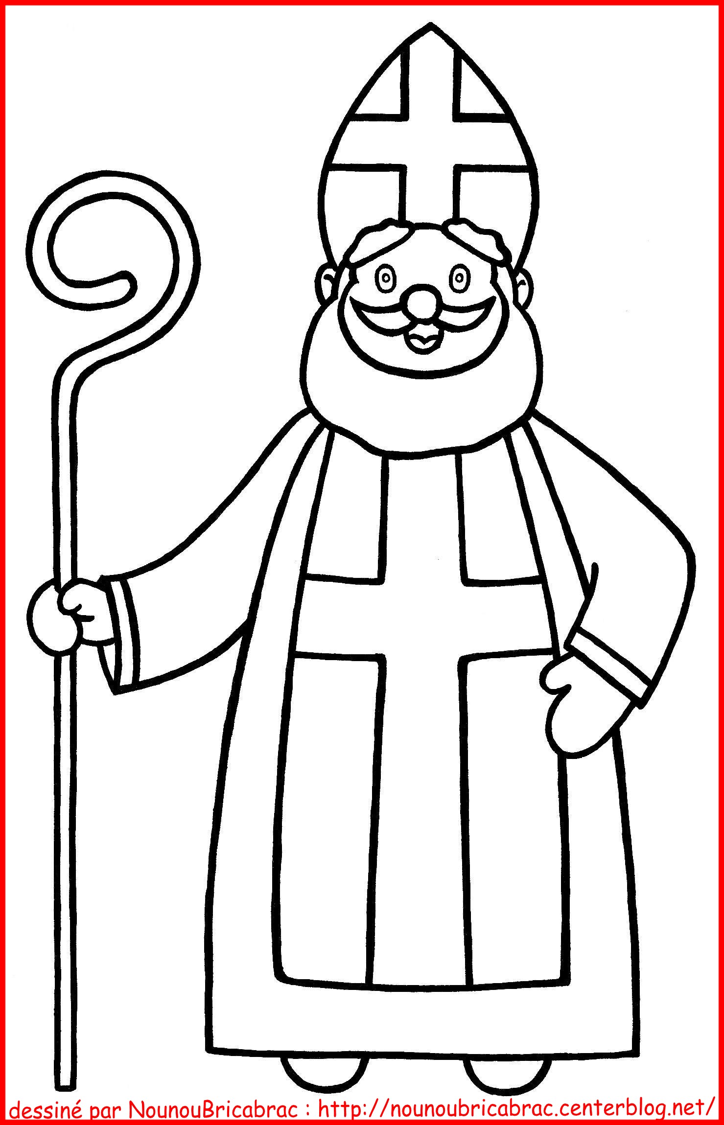 coloriage sur saint nicolas