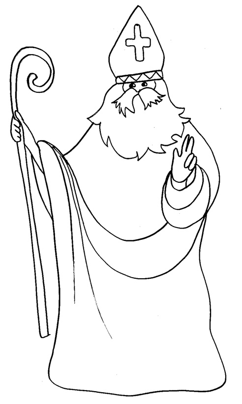 dessin à colorier saint nicolas maternelle